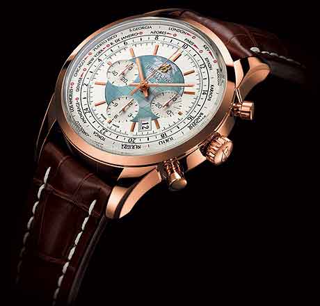 Breitling Transocean Chrono Unitime on strap