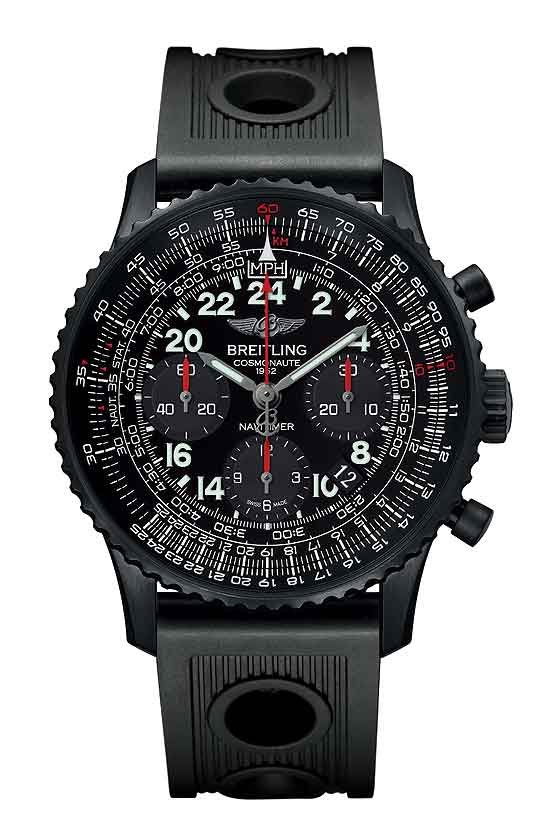 Breitling Navitimer Cosmonaute Blacksteel - white bkgd
