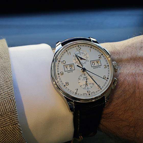 IWC Portugieser Perpetual Calendar Digital Date Month 75th Anniversary - wrist