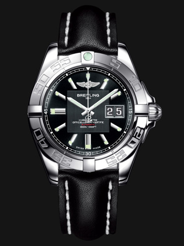 41MM Breitling Galactic Fake Watches UK With Black Leather Straps For Recommendation