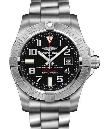 Decent Black Dials UK Breitling Avenger II Seawolf Fake Watches For Strong Men
